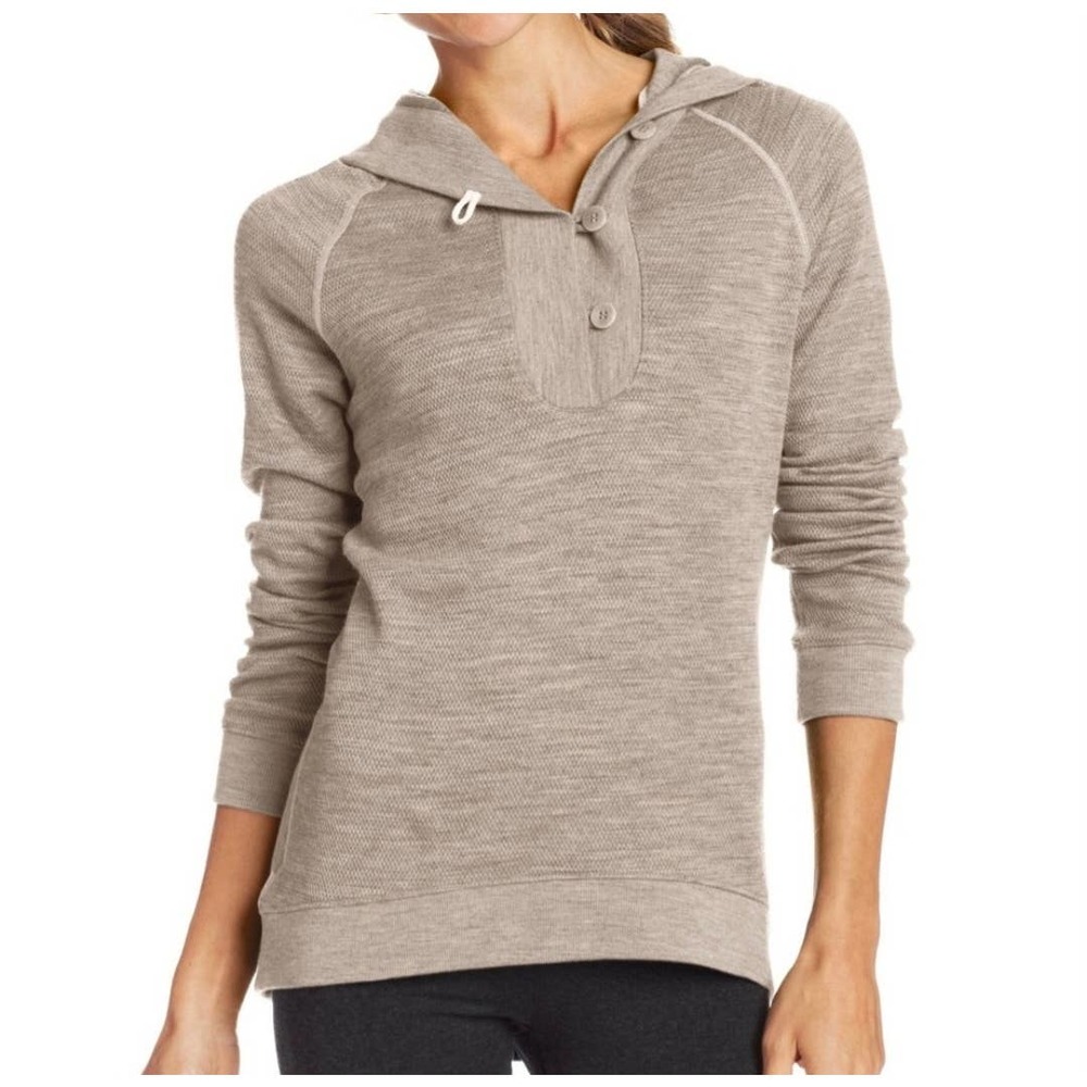 Icebreaker Merino Wool Hoodie Fawn Beige Size S